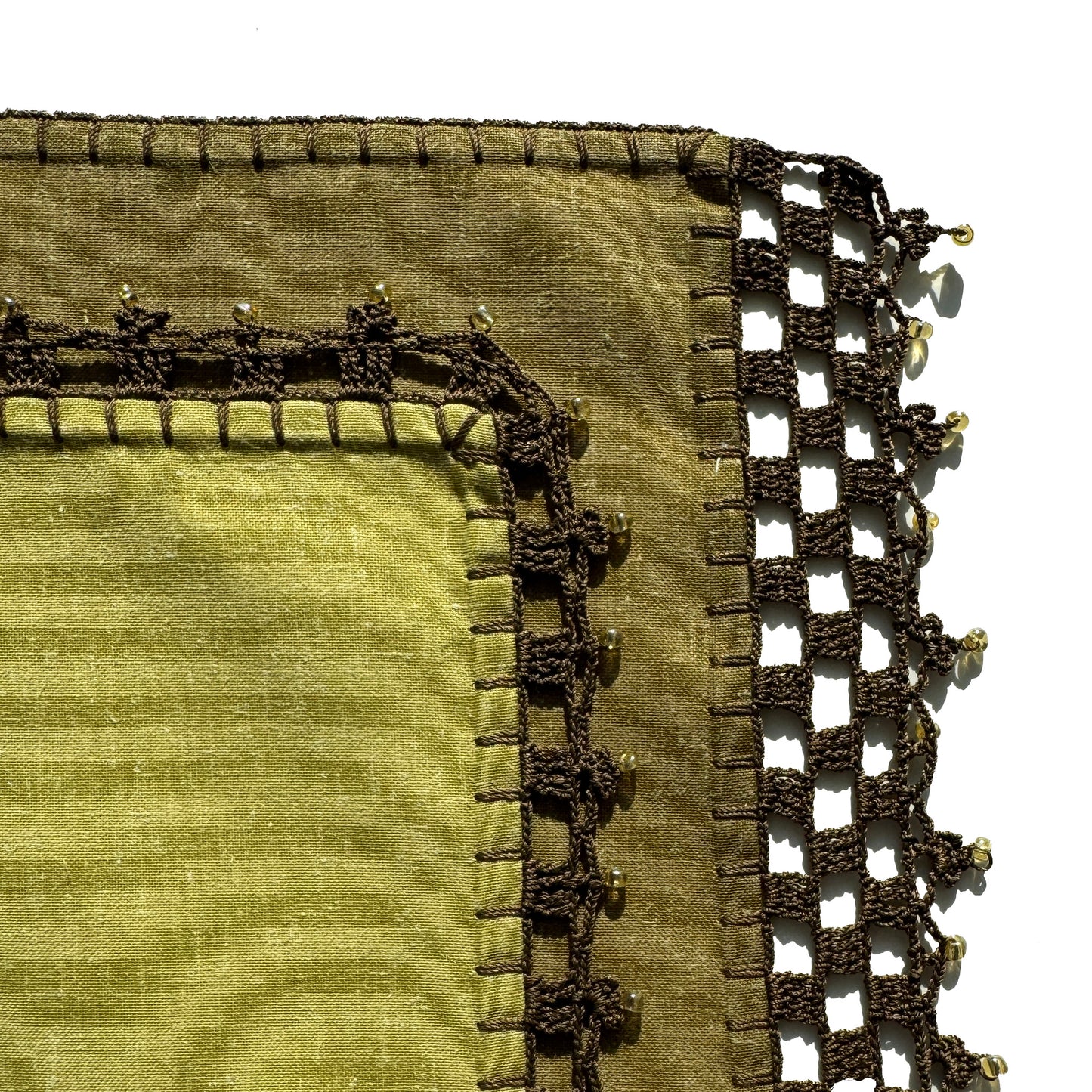 Handcrafted Olive Green Linen Napkin