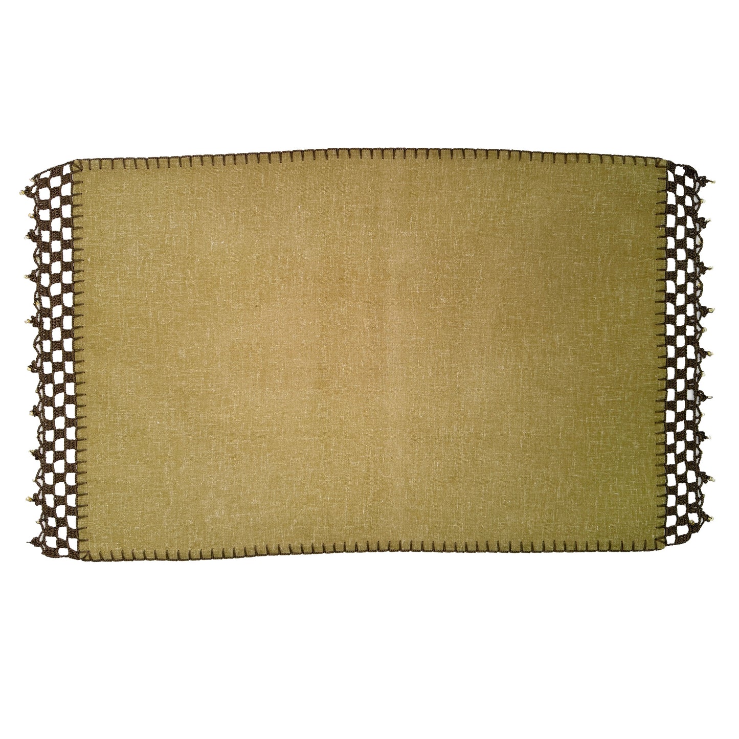 Handcrafted Olive Green Linen Placemat